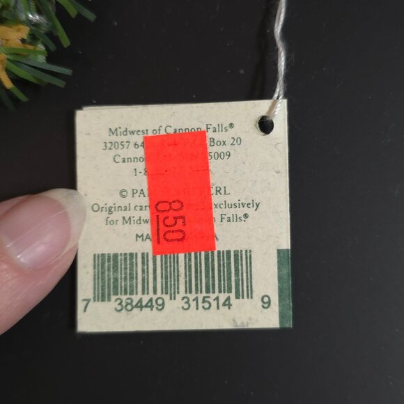 Rare NWT Pam Schifferl Winter White Santa Pinecone Sled Rabbit Christmas Ornamen - Picture 11 of 11